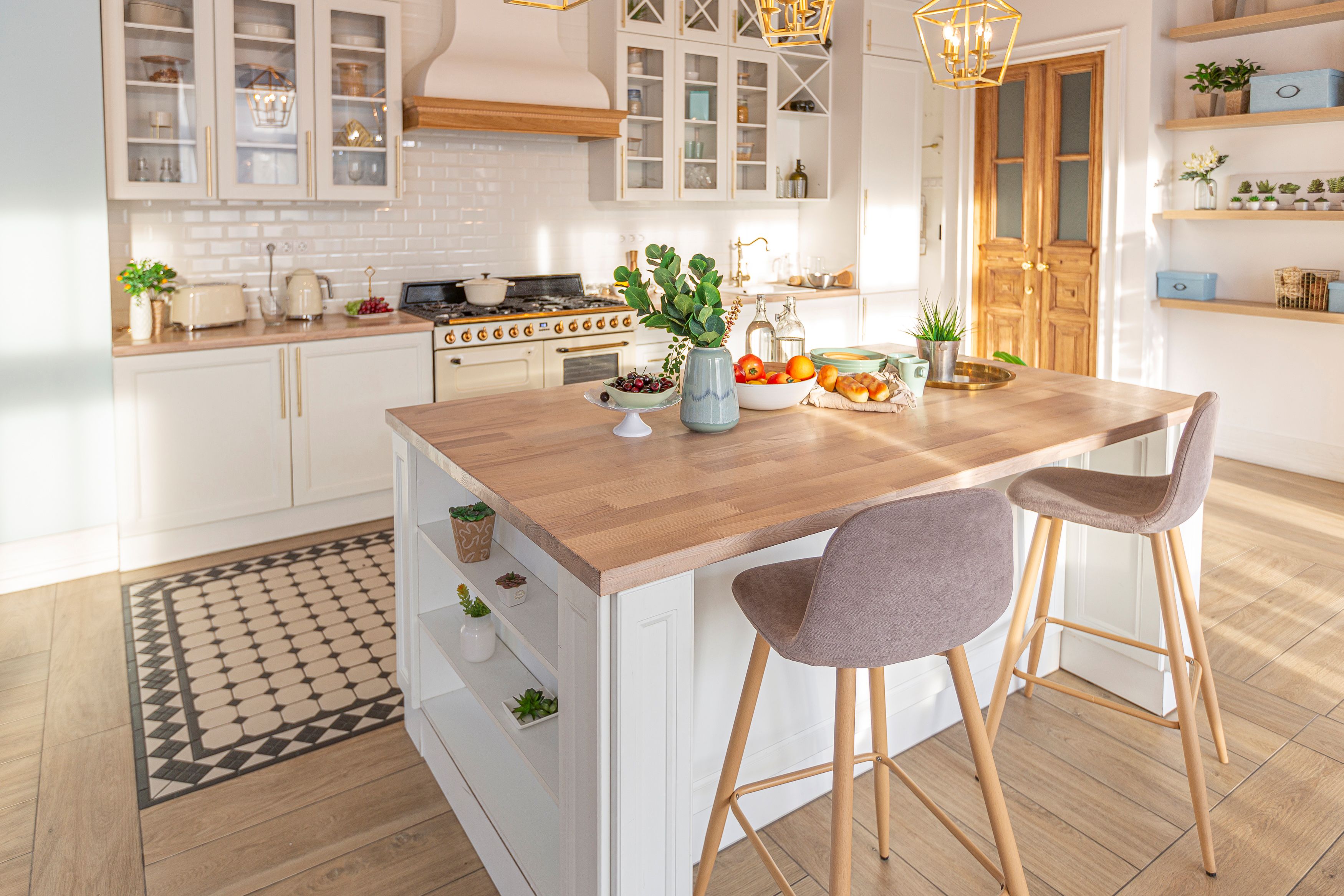 Heller Vinylboden in der Küche