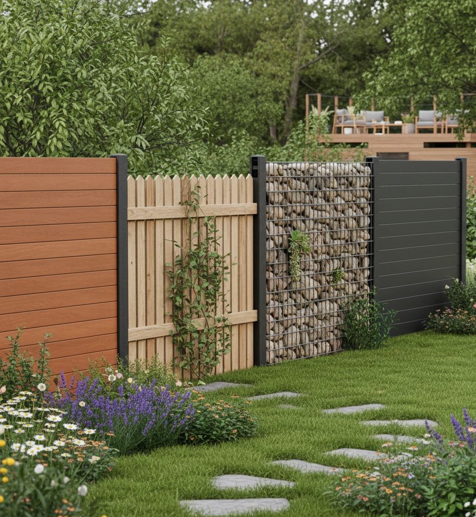 Verschiedene Zaunarten im Garten auf einen Blick