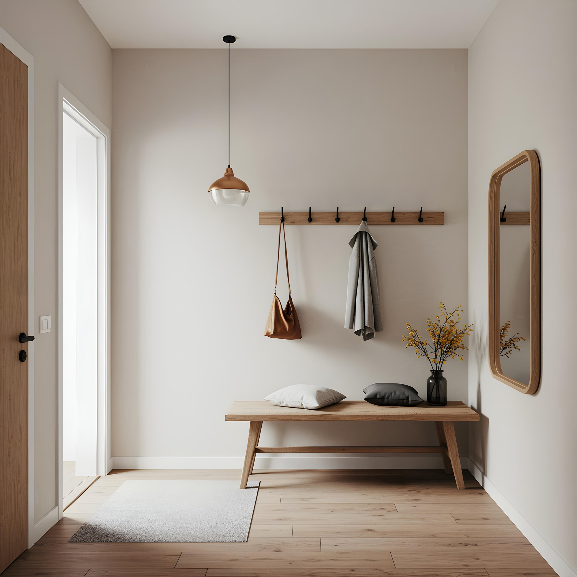 Heller Vinylboden im Eingangsbereich