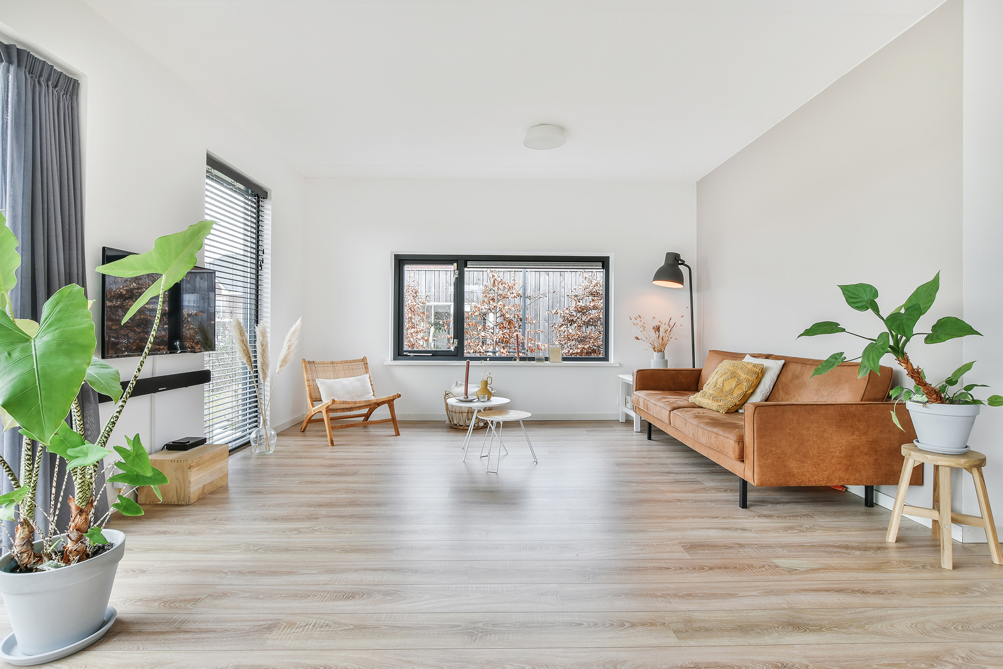 Heller Vinylboden in einem Wohnzimmer