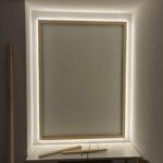 Schwebende Wandpaneele mit LED